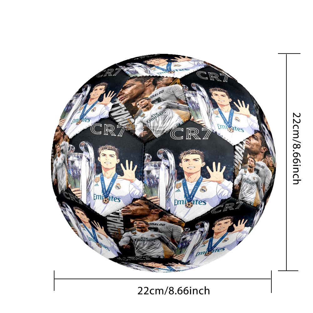 Ronaldo's Legacy: Cr7's Impact Size 5 Soccer Ball Machine-Stitched Indoor/Outdoor Universal Football Surprise Collection Gift
