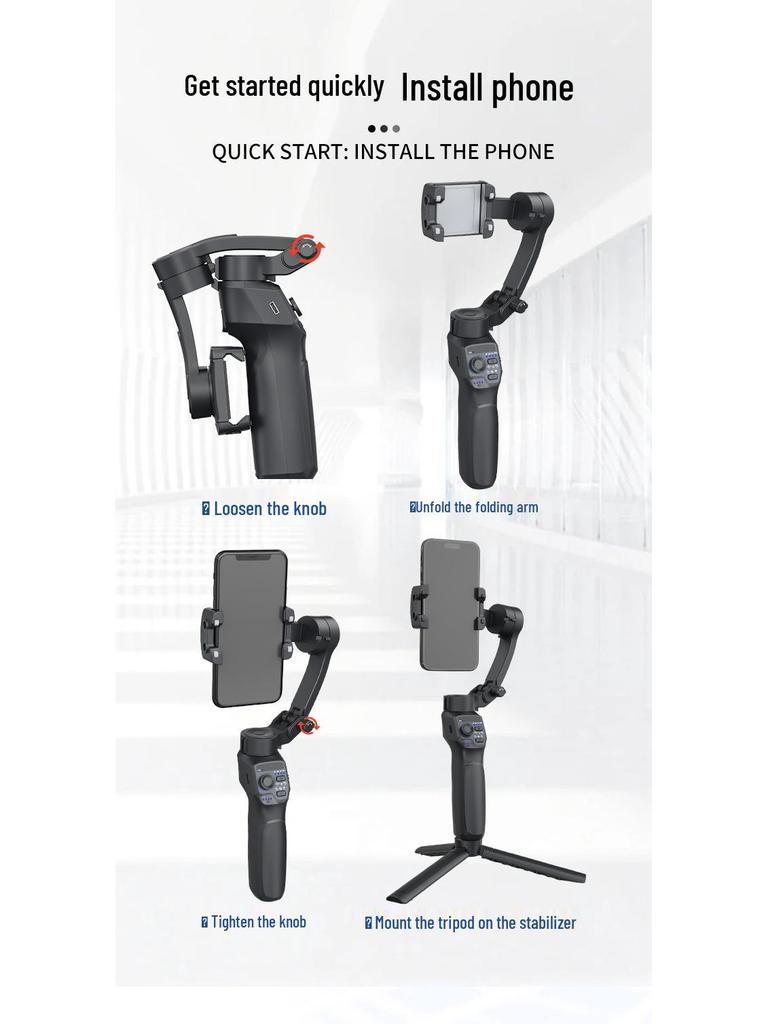 Skládací tříosý gimbal F11 LITE s umělou inteligencí a sledováním obličeje