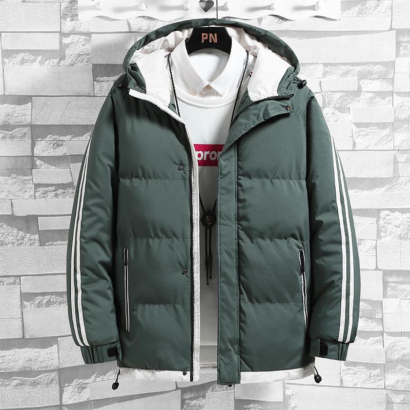 Hooded Down Cotton Jacket Men's Middle-aged Young and Thickened Warm Cotton Jacket Winter Jacket Top Hooded Padded Jacket Cotton Jacket Cotton Jacket