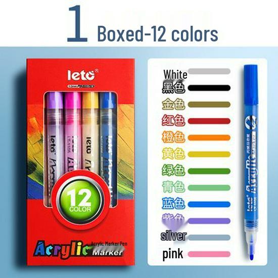 Letu 1105 Fine Tip Acrylic Marker Pen Set for Art, Office & Shoe Design