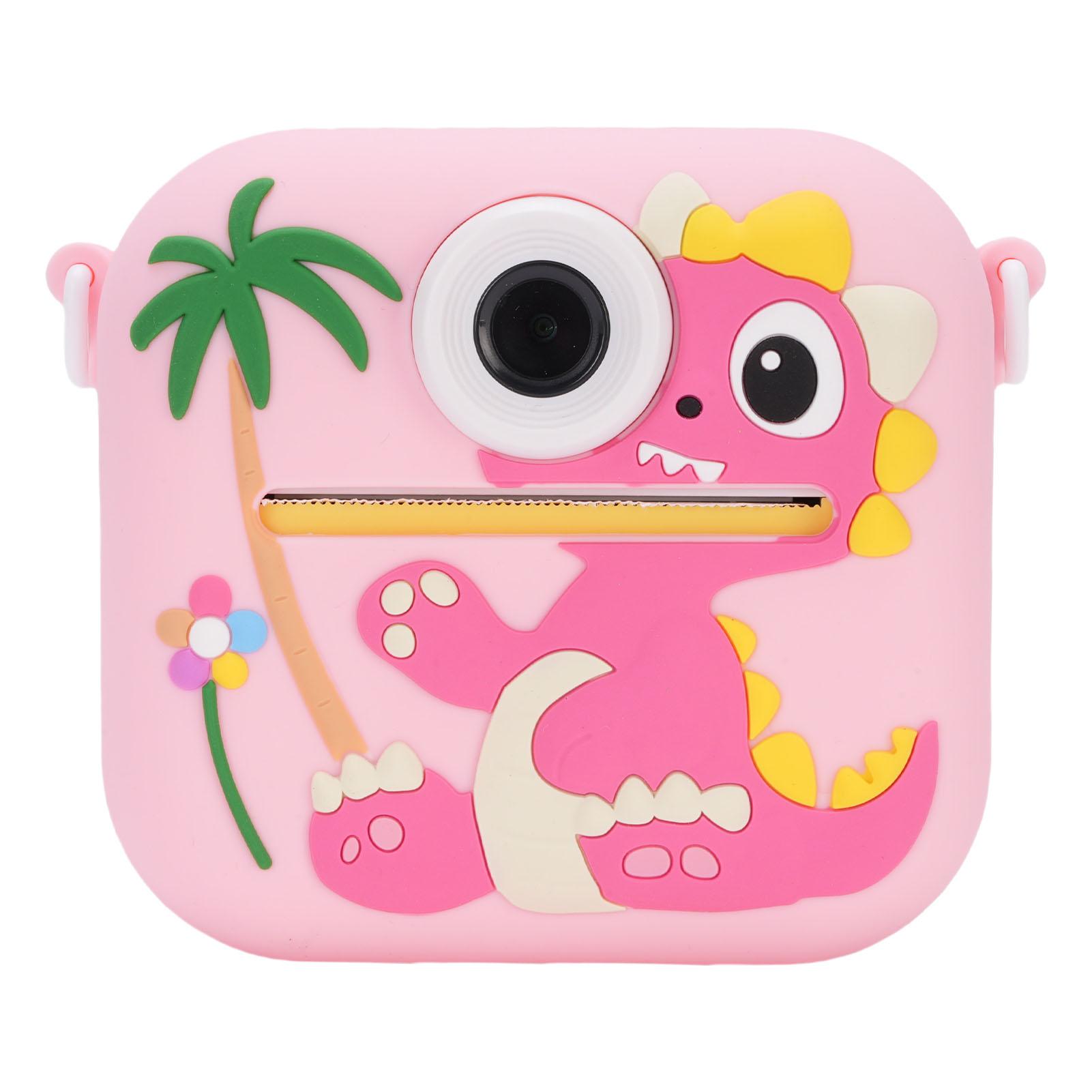 

Камера мгновенной печати 1080P 48MP с двойным объективом, 8-кратным зумом и бумагой для печати, 6 фильтров в подарок розовый