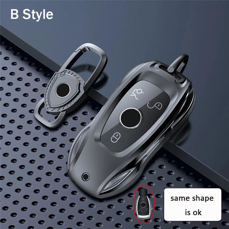 New Fashion Ziny Alloy Car Key Case Cover for Mercedes Benz A B C E S Class W204 W205 W210 W212 W213 W176 W463 GLC GLB GLE AMG