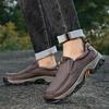 Fashion Handmade Male Stylish Flats Classic Man Leather Loafers Lightweight Men's Business Work Shoes New Male Comfortable Driving Shoe