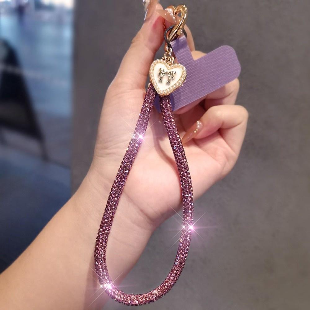 Handheld Glitter Rhinestone Phone Lanyard Hanging Cord Mobile Phone Chain Mobile Phone Pendant