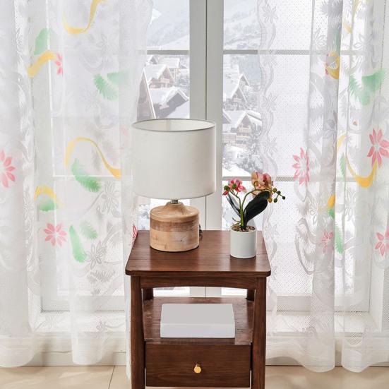 Vánoční stromek Závěsný panel Krajková zatemňovací závěs Dekorace Okenní dveřní závěs Závěs pro obývací pokoj Ložnice Domácí dekorace