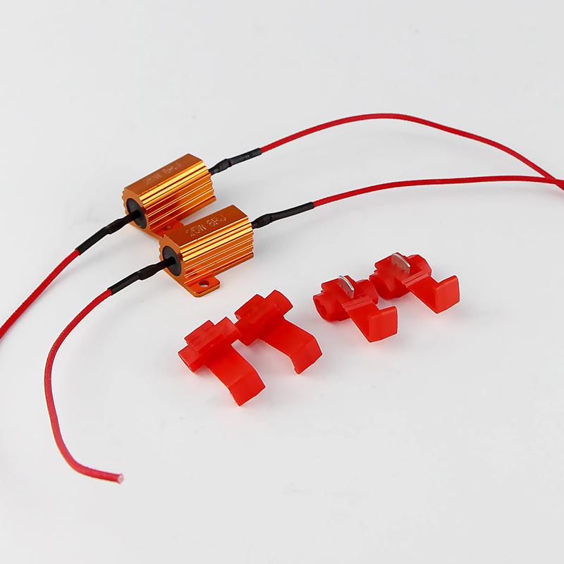 2/4PCS 12V 25W 50W Canbus LED Decoder Load Resistors For Repair LED Bulb Fast Flashing Warning Error Canceller Car Accessories