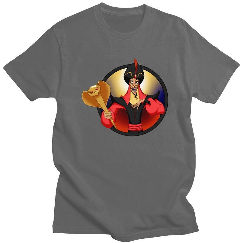 Benutzerdefiniertes Hübsches Aladdin T-Shirt Herren Kurzarm Reines Baumwoll-T-Shirt Freizeit Jafar T-Shirt Streetwear T-Shirt