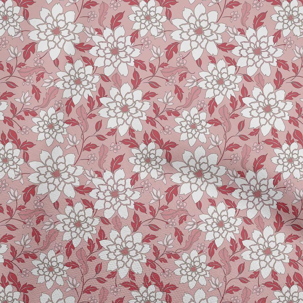 oneOone Cotton Flex Gray Fabric Floral Retro Craft Projects Decor Fabric Printed By The Yard 40 Inch