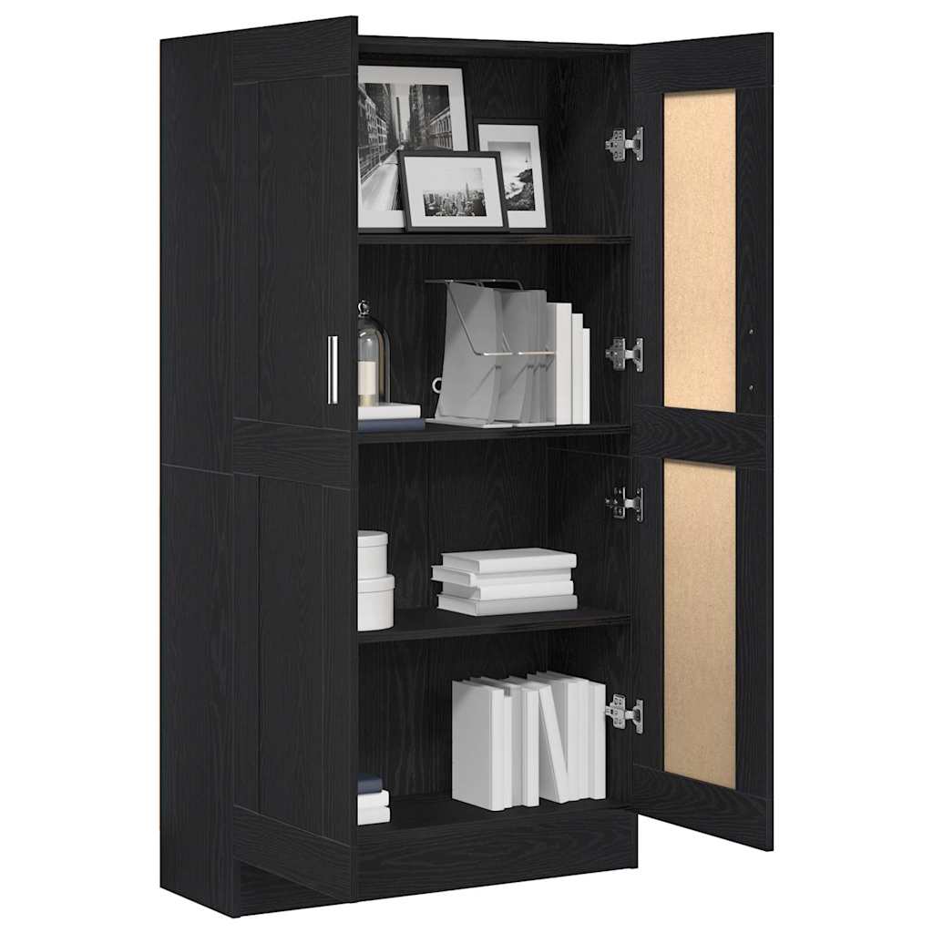 Bookshelf Black Oak Effect 82.5 X 30.5 X 150 Cm