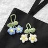 Colorful Crochet Flowers Handmade Knitted Lily Of The Valley Keychain Hand-woven Convallaria Majalis Flower Bag Pendent Key Ring