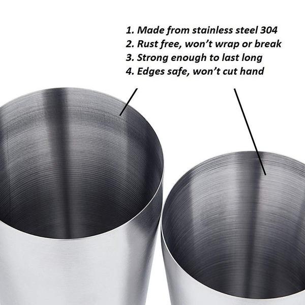 Botique-Bartender Set for Professional Bartenders Family Bars 4 Piece Boston Cocktail Shaker Tool