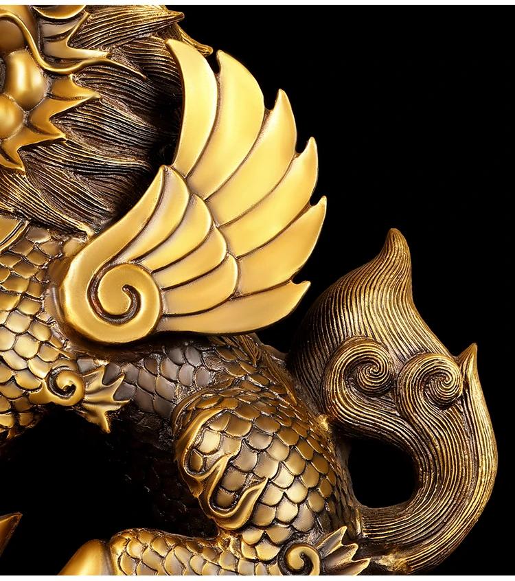 Feng Shui Copper Unicorn Ornamen Yuanbao Home Office Store Living Decorations