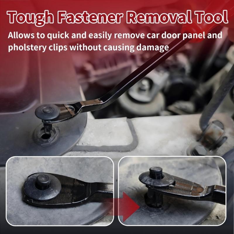 Professional Automotive Clip Pliers Set Includes 2 Metal Fastener Extractors Upgrades for Door Panel & Decorations