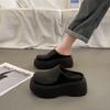 Fashion Half slipper 2025 spring new super popular internet celebrity thick sole height increasing slippers for women