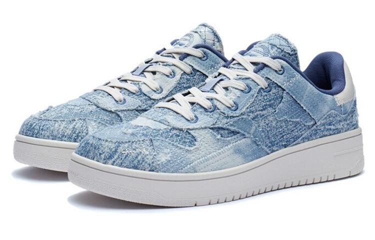 Li Ning Slip Resistant Abrasion Resistant Low top Skateboard Shoes Men's Blue AGCR293-2