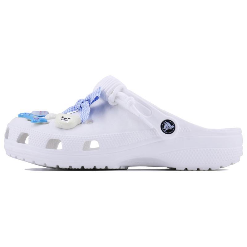 Crocs Classic clog Blue Puppy SDS Versatile Fashion Hole Shoes Unisex White