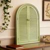 French-Style Solid Wood Shutter Mirror for Electrical Box Covering and Corridor Decor