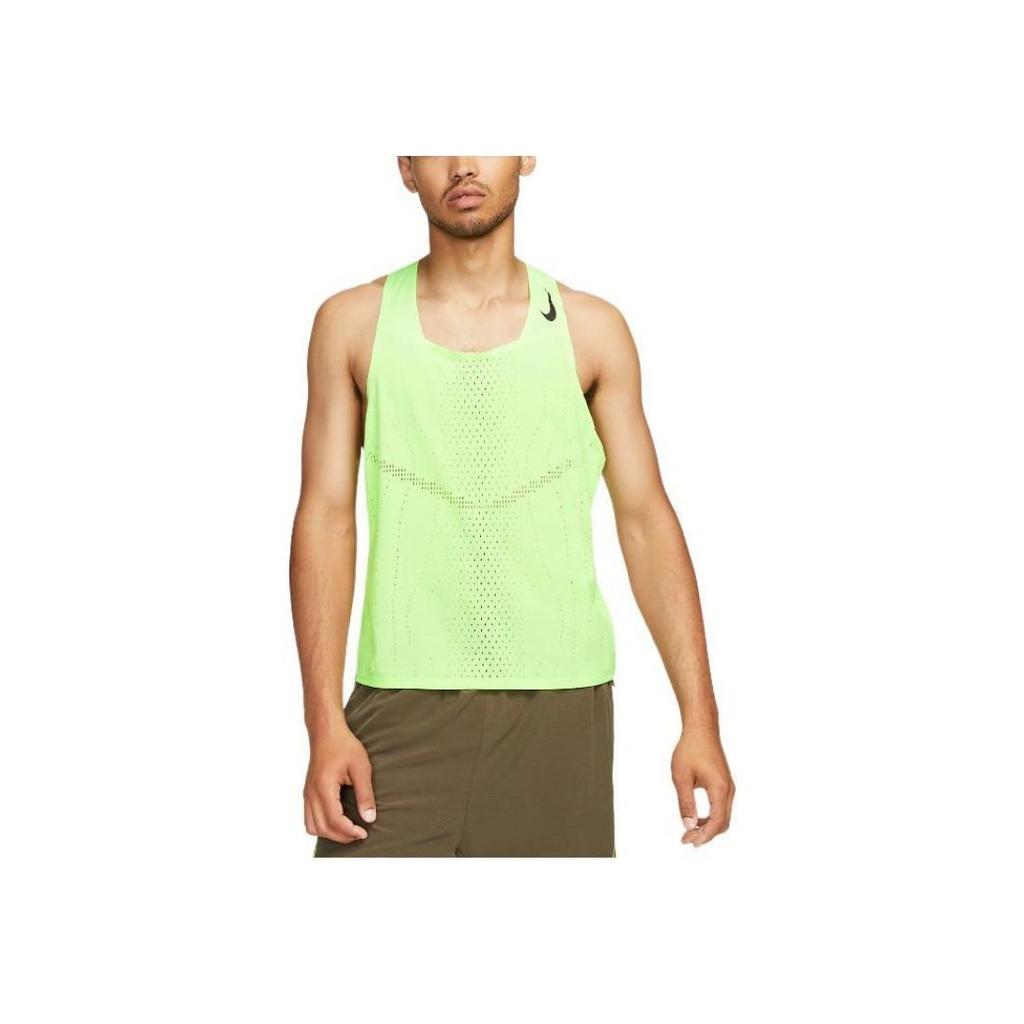 Nike Solid Logo Breathable Quick-Drying Running Training Hurdling Vest Men Tops Green DM4625-358