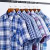 Men Fashion Plaid Short Sleeve Shirt Summer