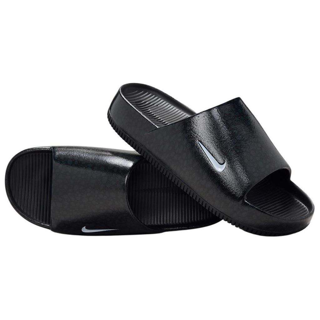 Nike Calm Slide Round Head Comfortable Silent Non-Slip Odor-Resistant Slide Sandals Men Sandals Black HM5072-001