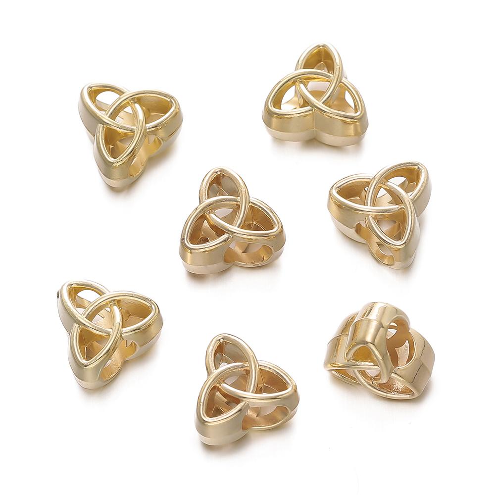10pc/lot Heart Shape CCB Bead Gold Plated Loose Beads Spacer For Jewelry Making Accessories DIY Necklace Bracelet Charms