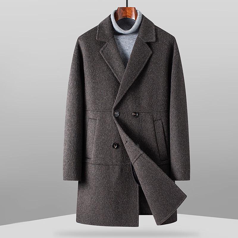 

FAPAI Men s 100% Merino Wool Loose Long Overcoat L 50