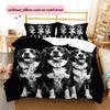 Black Bernese Mountain Dog Pattern Bedding Home Decoration Birthday Gift (1 * duvet cover + 2 * pillowcase, without core)