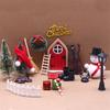 Mini Tree Fairy Toy House Wreath Miniature Elf Door Craft Gift DollHouse Elf Kit  Christmas Decor
