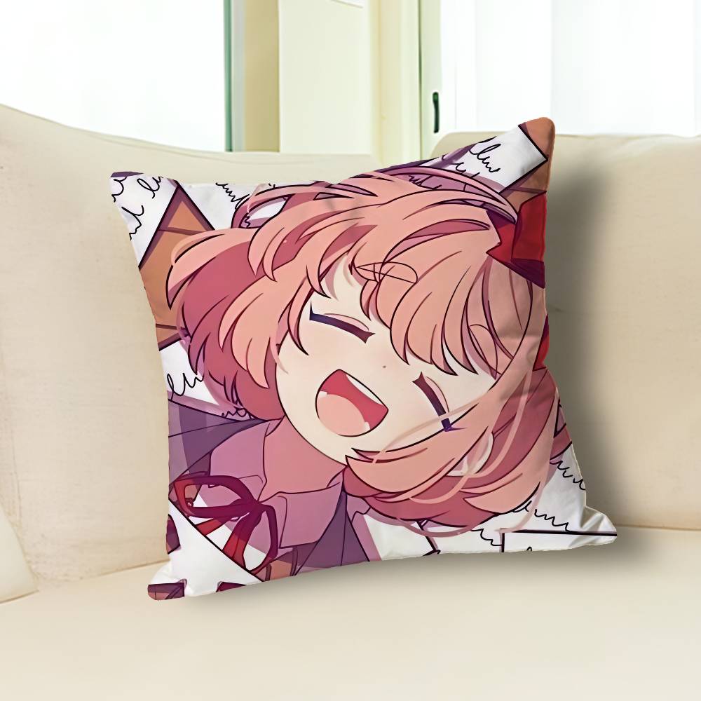 Cute S-Sayoris DDLC Pillow Cases for Bedroom Living Room Sofa Home Decor Polyester Cushion Cover with Zipper