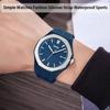 Men's Simple Silicone Wristwatch, Perfect for High School Students, Sports, Waterproof, Stylish, Casual, Brand Name Analog Quartz Watch with Large Dat