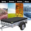 1pcs 420D Oxford Trailer Tarpaulin With Reflective Strips Waterproof Windproof Truck Canopy Anti-UV Cover 214x122x13cm Fittings
