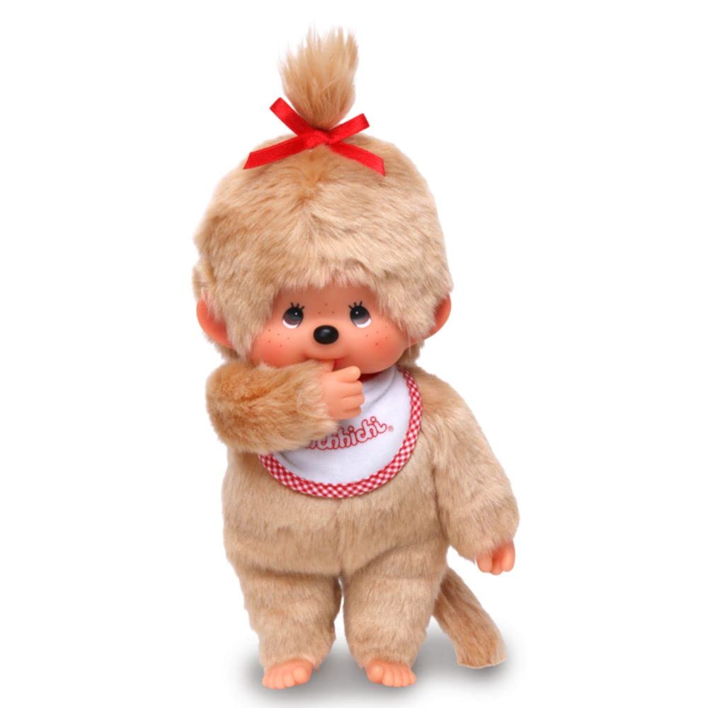 Sekiguchi Monchhichi-serien Monchhichi Premium Standard Beige Medium Plysjleketøy for jenter - 226573
