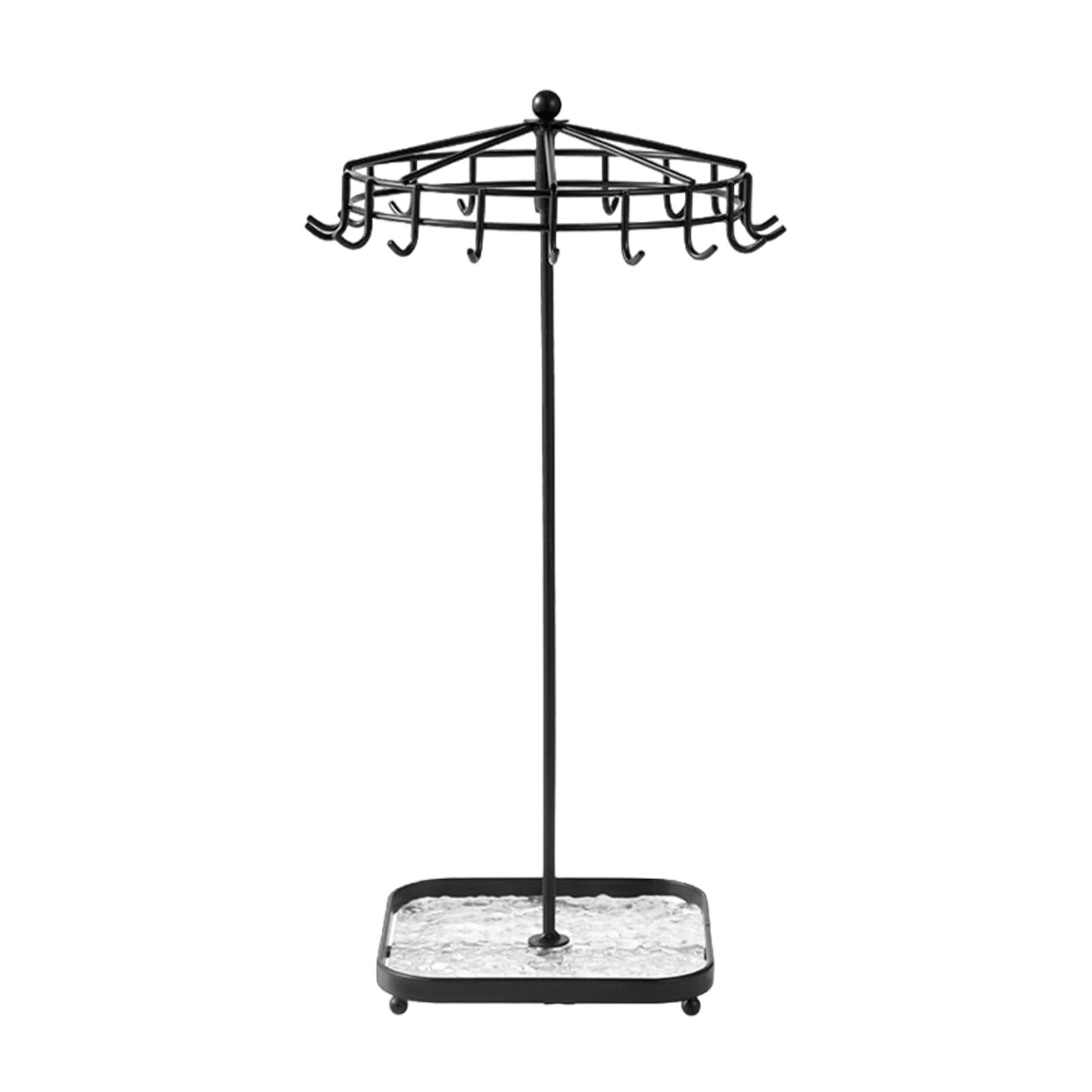 

Elegant Iron Necklace Holder Display Rack For Jewelry Organization Gift чорний
