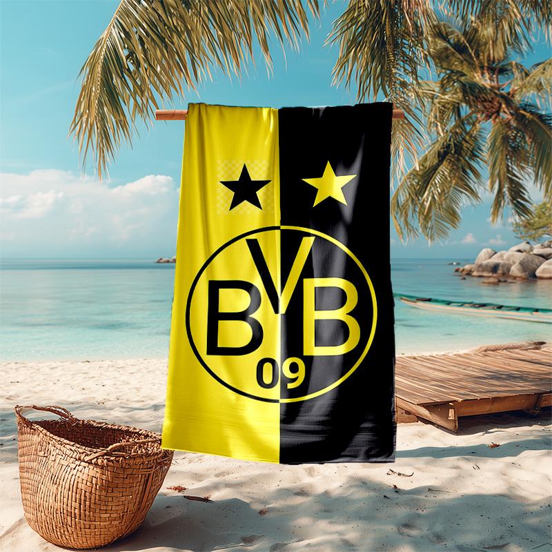 Proof Beach Towel with Borussia Dortmund Pattern - Soft,absorbent,quick-drying,machine Washable - Perfect for Swimming,camping,bathing