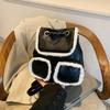 Niche Design Retro College Wind Fluffy Edge Backpack Autumn and Winter New Fashion Mini Backpack