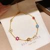 Sea Crystal Zirconia Water Drop Bracelet: Light Luxury Cool Style Jewelry for Women
