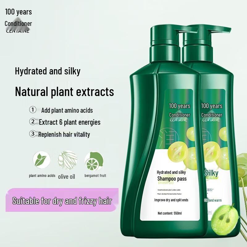 

100 Years Runfa Plant Amino Acid Grape Seed Hydrating & Silky Shampoo Twin Pack