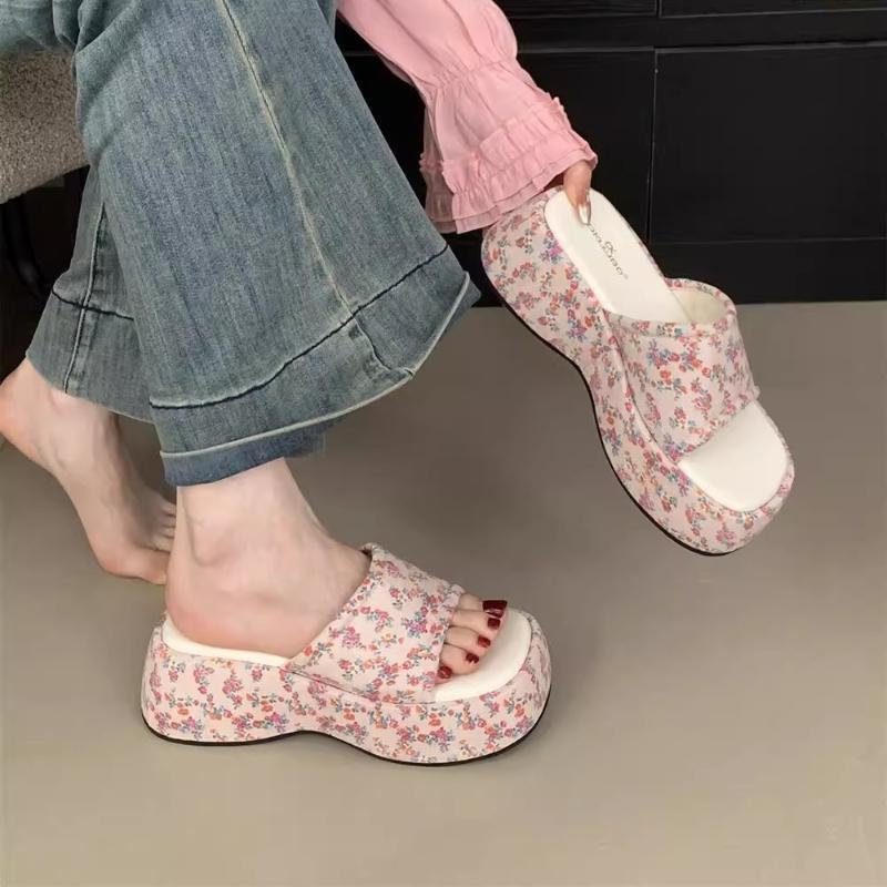 Damenschuhe Damen Hausschuhe Outdoor Pantoletten Plateau 2025 Sommer Skandalschuhe Damen Hausschuhe Plateau Pantoletten