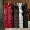 Women's Mid-Length Hooded Thick Cotton Vest - Autumn/Winter Korean Style Plus Size Gilet Jacket