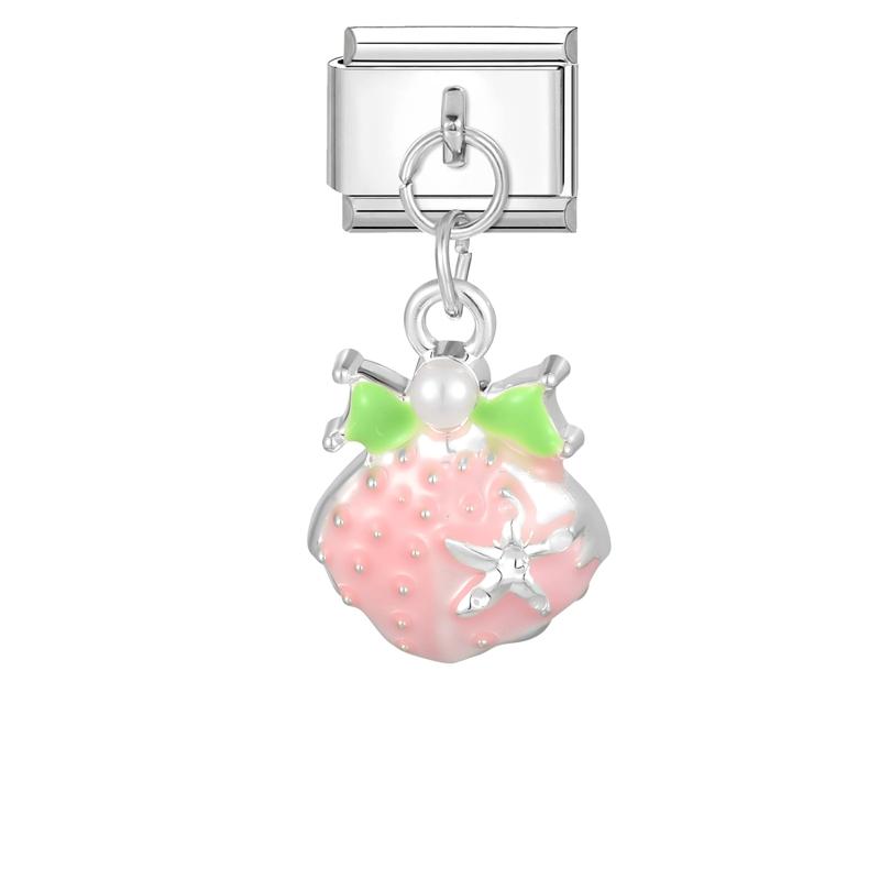 Fashion Crystal Heart Star Flower Moon Tassel Chain Pendant Italian Charm Link Fit 9mm Bracelet Stainless Steel Women DIY Making