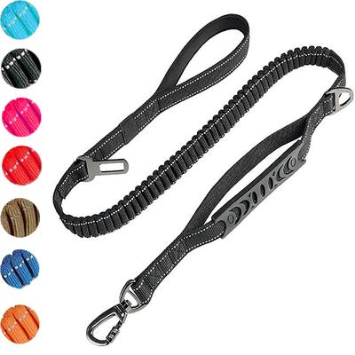 Nylon Reflective Multi-functional Retractable Reflective Shock Absorbing Pet Running Training Large Dog Leash Car Safety Buckle
