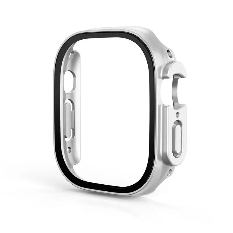 HD Tempered Glass+Case For Apple Watch Ultra 3/2/1 49mm PC Bumper+Screen Protector Cover iWatch Series Ultra 3 49mm Accessories
