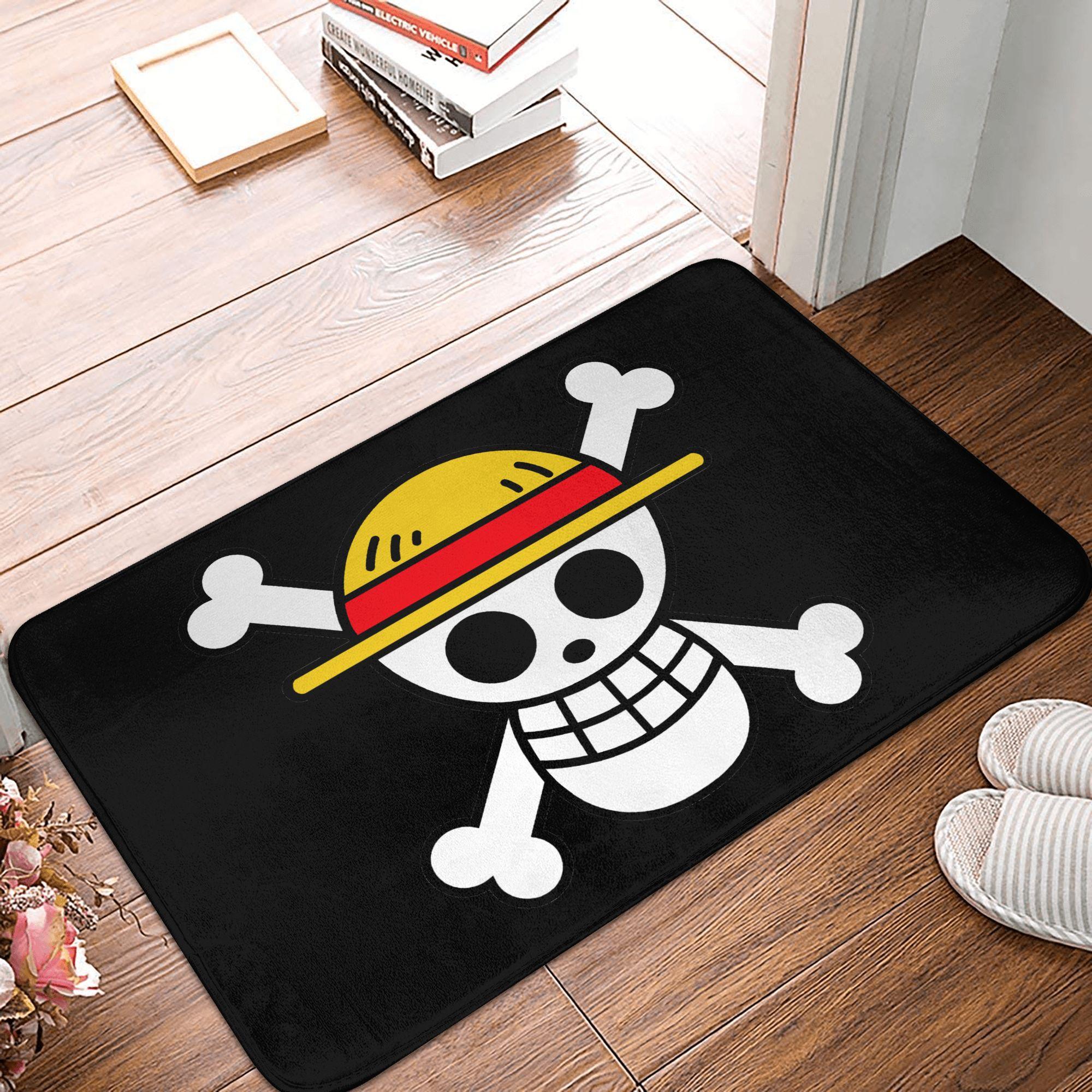 

One Piece Anime Front Door Floor Entrance Mat Indoor Straw Hat Pirate Kitchen Bath Doormat Garage Carpet Rug 80x120cm