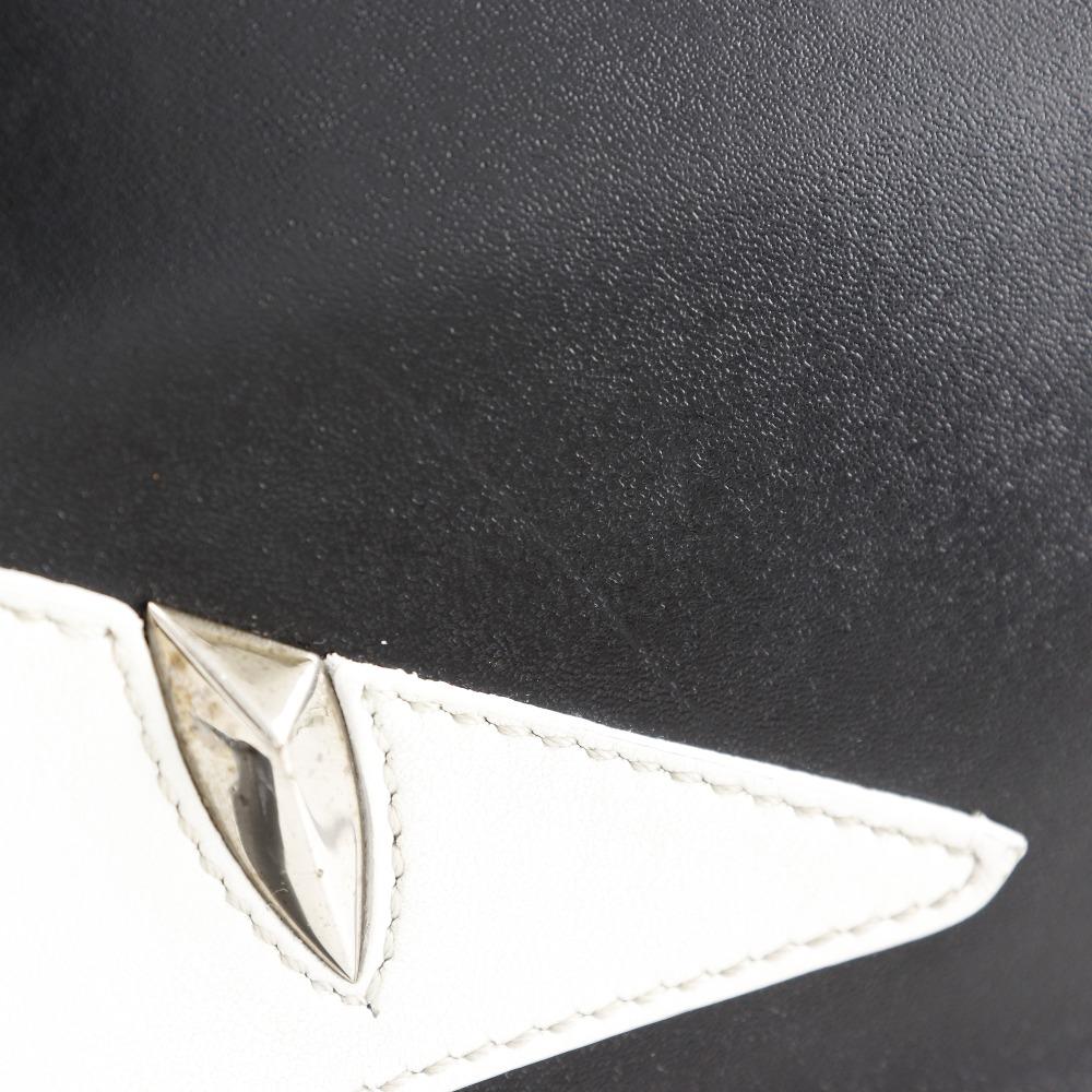 Fendi Bugs Monster Clutch Bag 7VA433 Black Calfskin Unisex Used