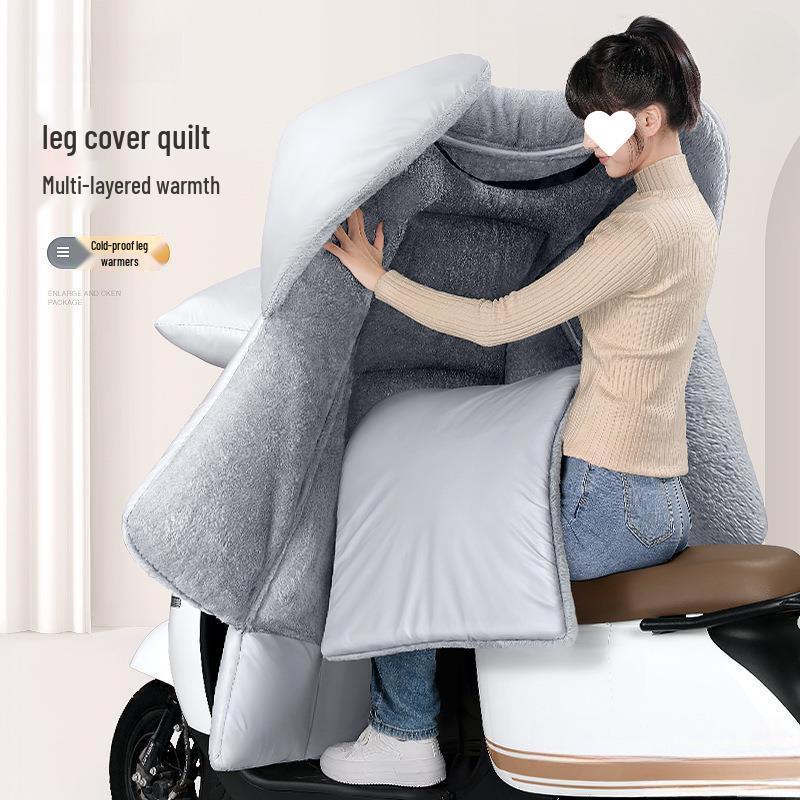 Winter Windproof Rainproof Electric Vehicle Blanket: Thick Fleece, Waterproof Motorcycle Cover