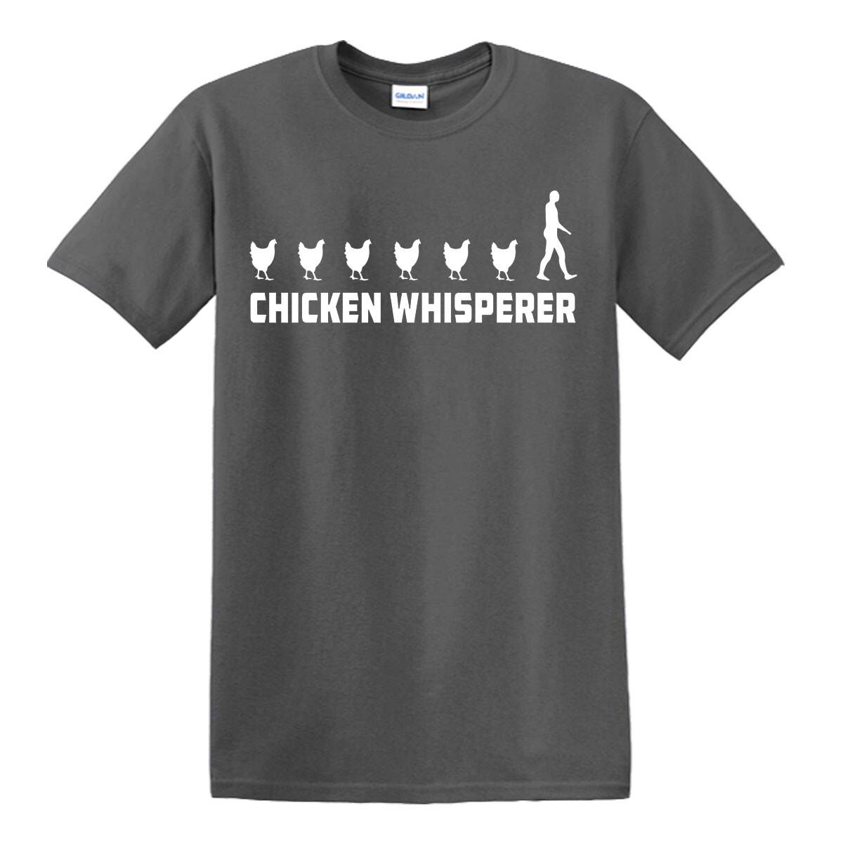 CHICKEN WHISPERER T-Shirt Mens Womens Tees Top Farmer Farm New Funny Birthday Present Gift Top Tee M
