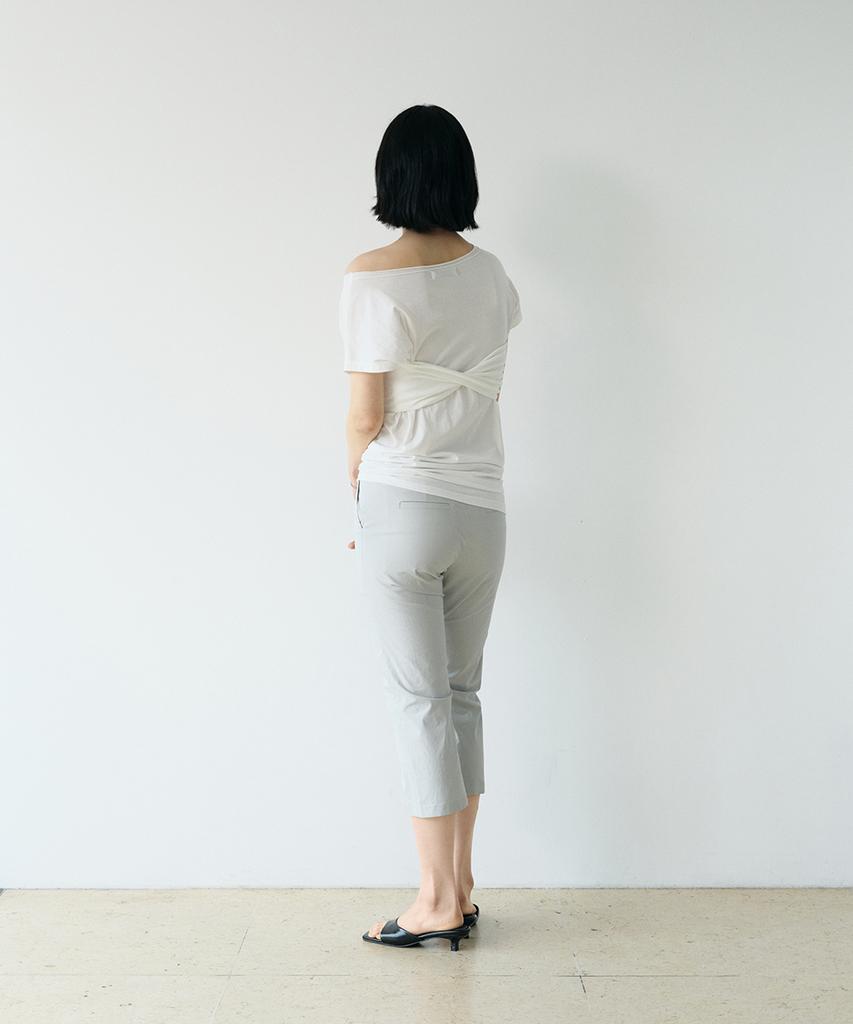Loutaideu Cotton Capri Pants [Light Gray]