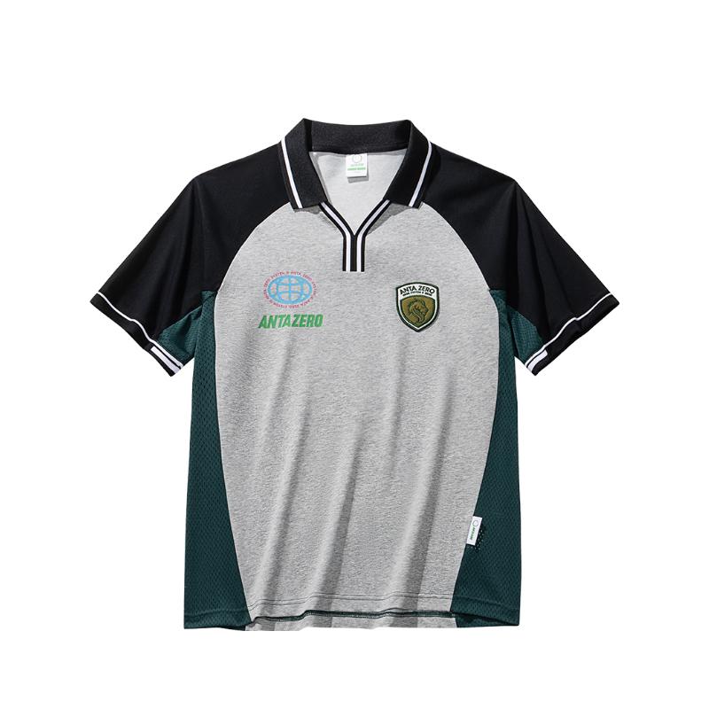 

Anta Outdoor Series Color Block Letter Comfortable Breathable Versatile Short Sleeve T-Shirt Men Tops 172516103G-1 M