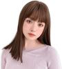 Brightlara Women's Medium Full Wig with Bangs, Inner Color, Blonde, and Bangs (hf1780-UB)
