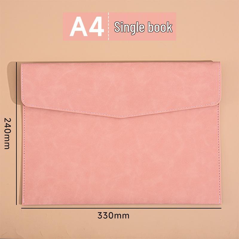 Large Capacity A4 Leather File Bag - Multifunctional Business Office Folder